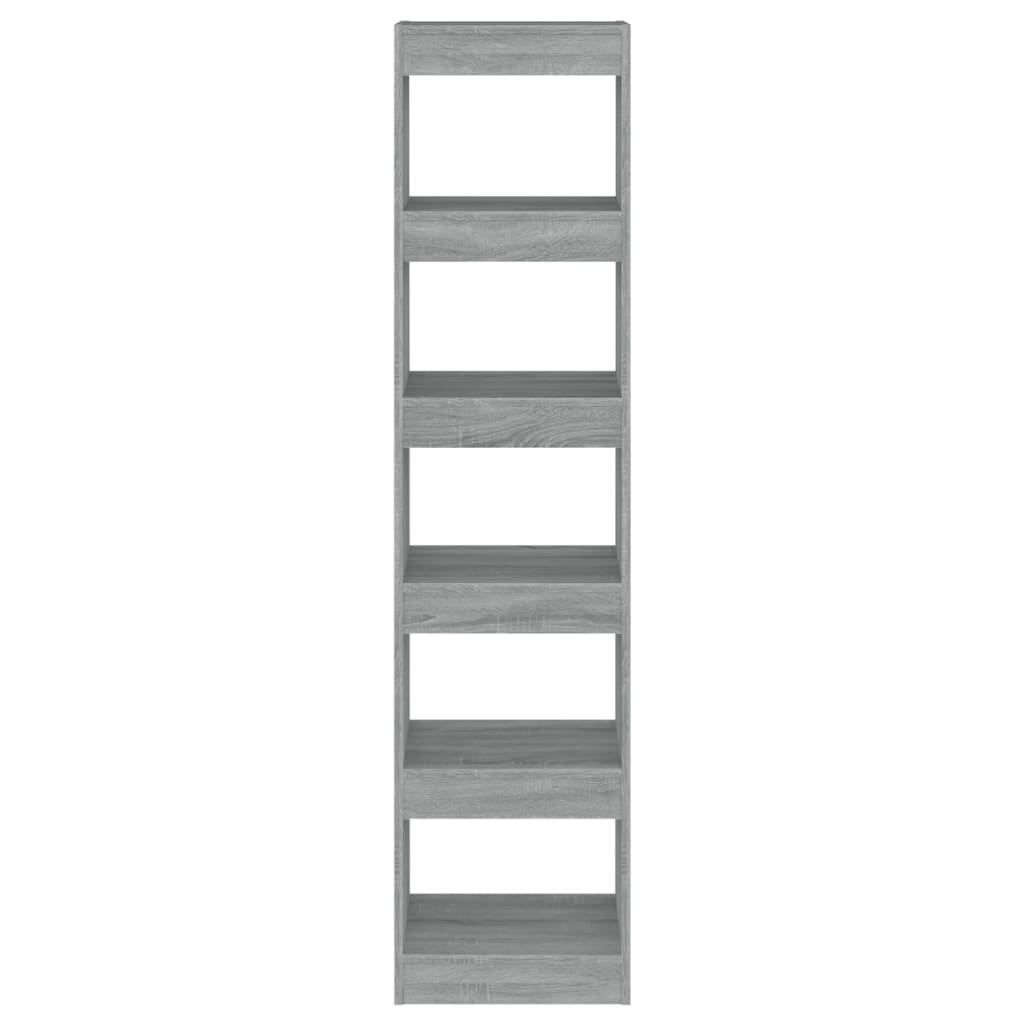 Bibliothèque/séparateur de pièce gris Sonoma 40x30x166 cm