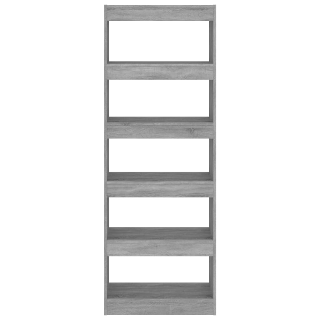 Bibliothèque/séparateur de pièce gris Sonoma 60x30x166 cm matériau bois