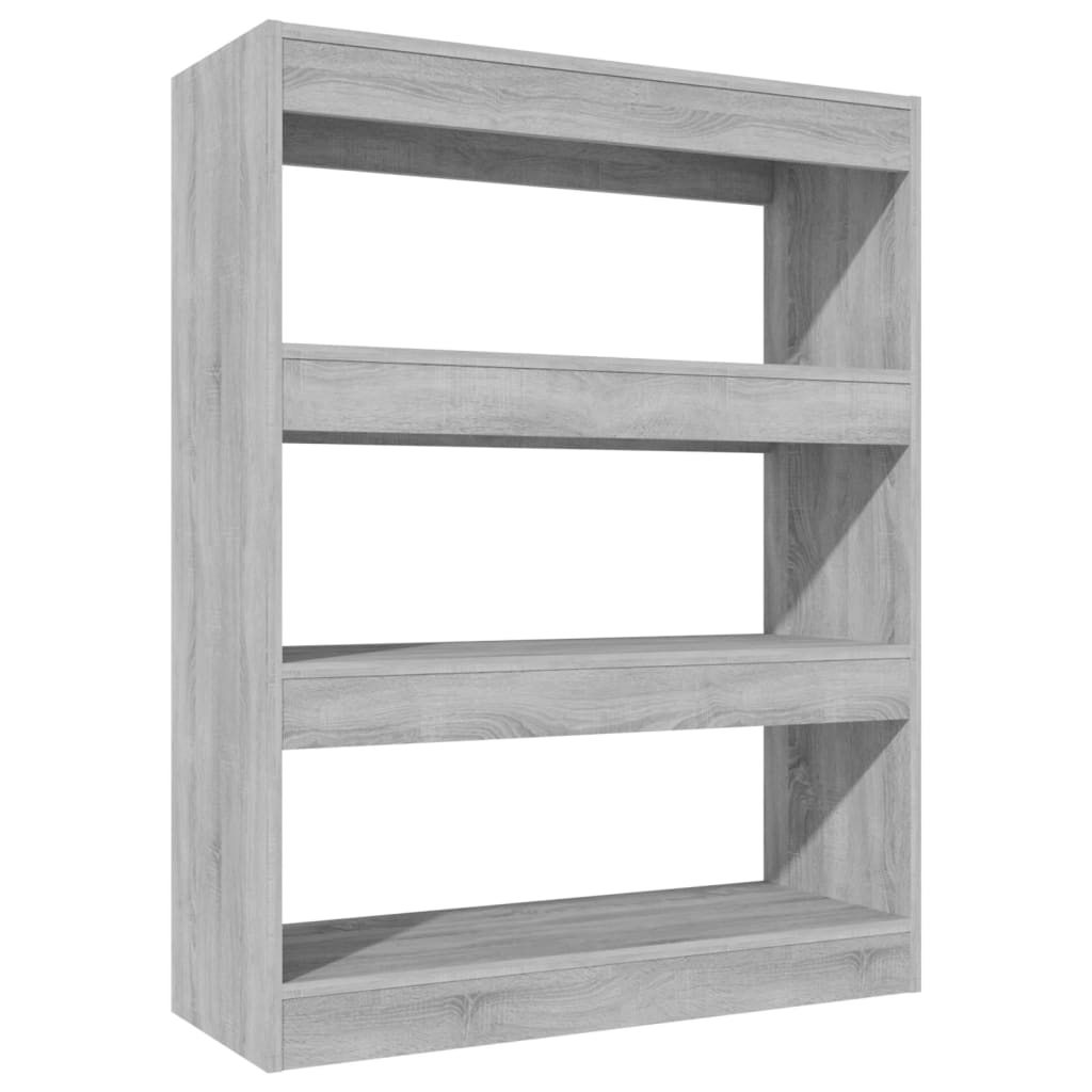Bibliothèque/séparateur de pièce gris Sonoma 80x30x103 cm matériau bois
