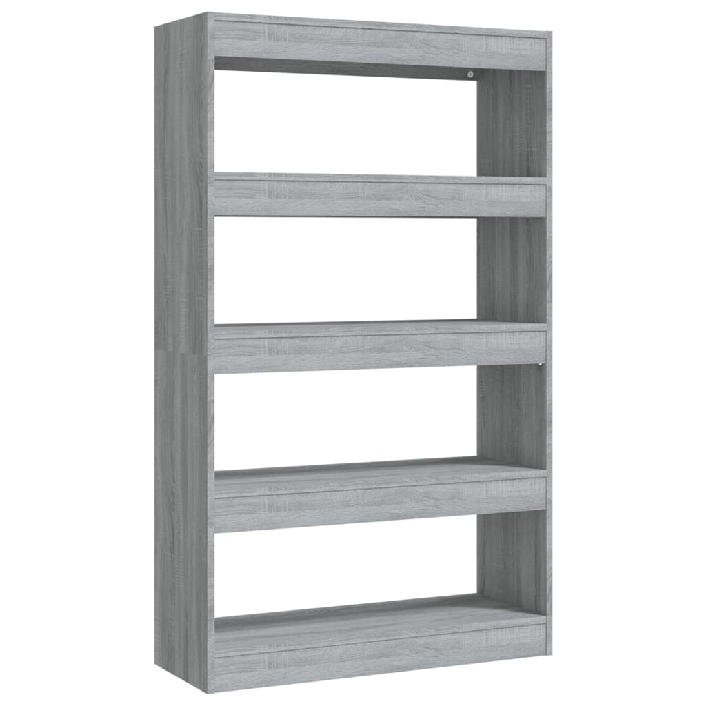 Bibliothèque/séparateur de pièce gris Sonoma 80x30x135 cm matériau bois