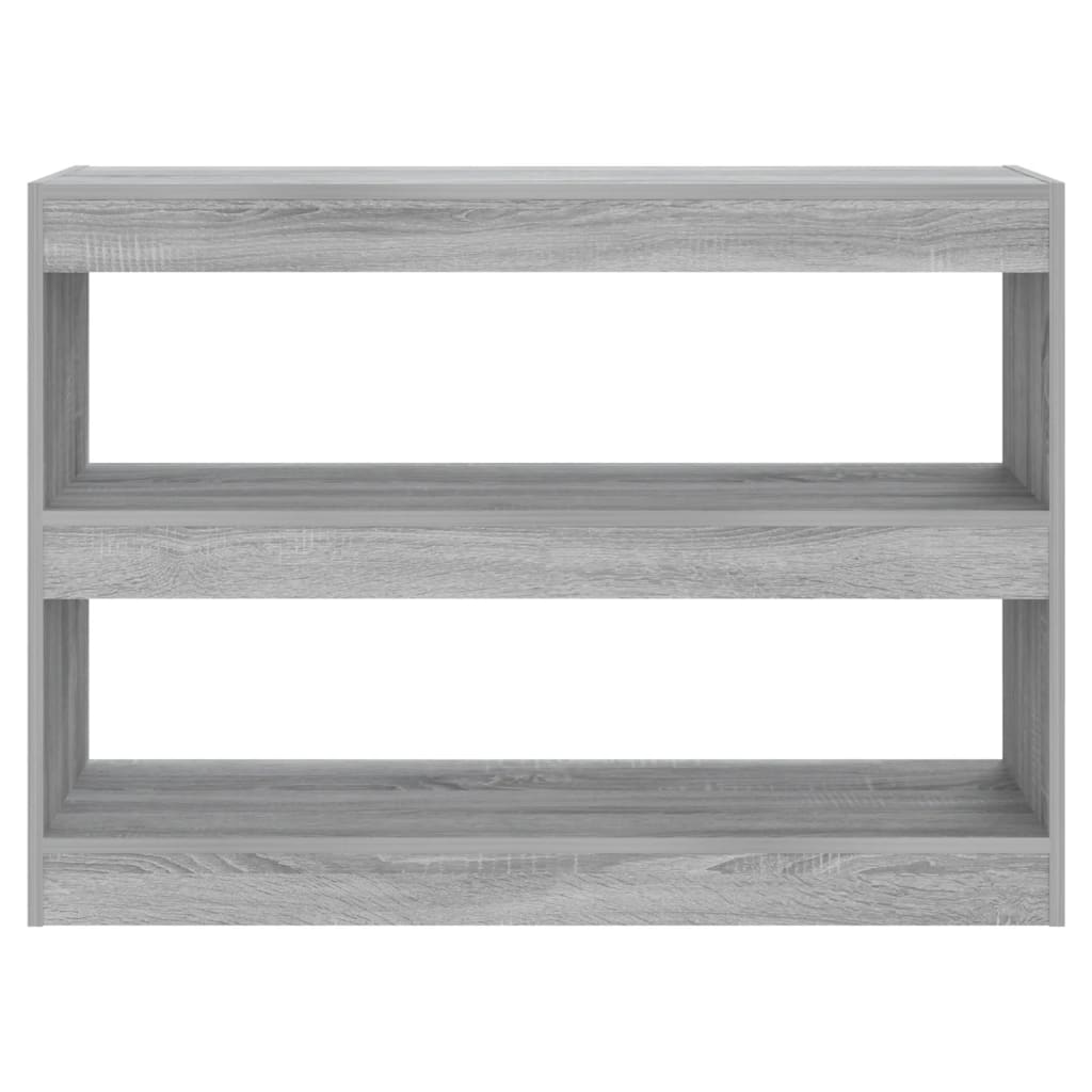 Bibliothèque/séparateur de pièce gris Sonoma 100x30x72 cm