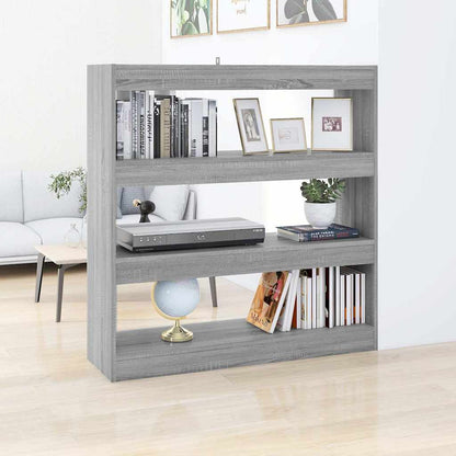 Bücherregal/Raumteiler Grau Sonoma 100x30x103 cm