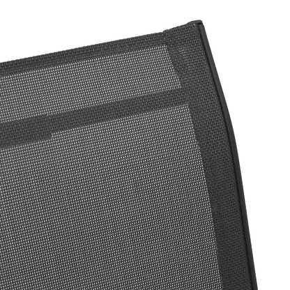 Stapelbare Gartenstühle 2 Stk. Schwarz Textilene