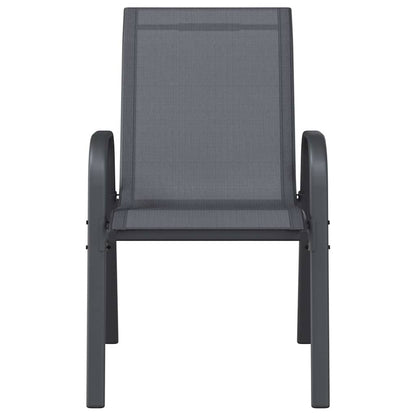 Stapelbare Gartenstühle 2 Stk. Grau Textilene
