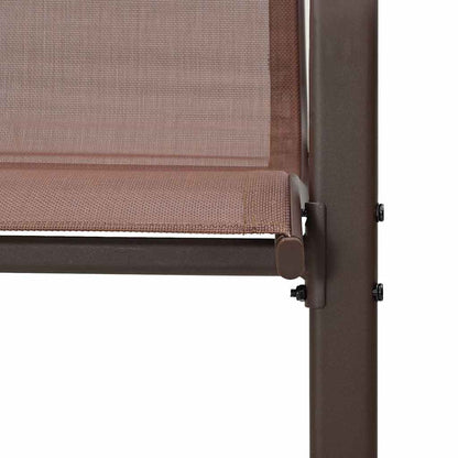 Stapelbare Gartenstühle 2 Stk. Braun Textilene