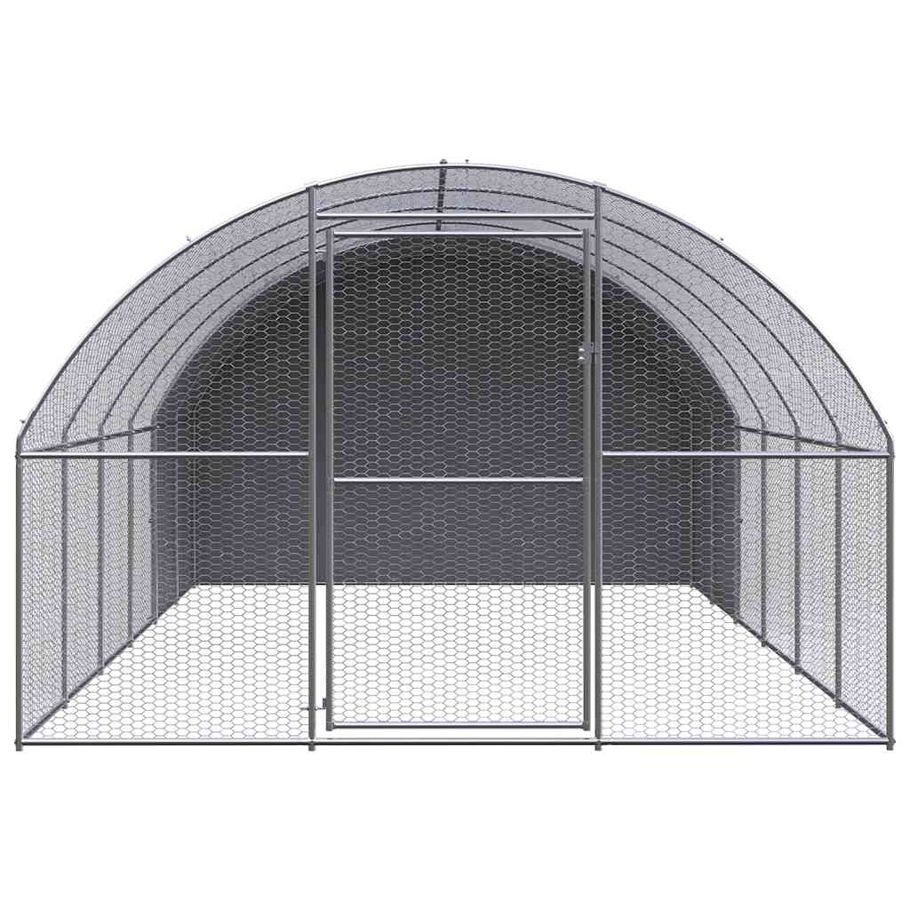 Outdoor-Hühnerstall 3x6x2 m Verzinkter Stahl