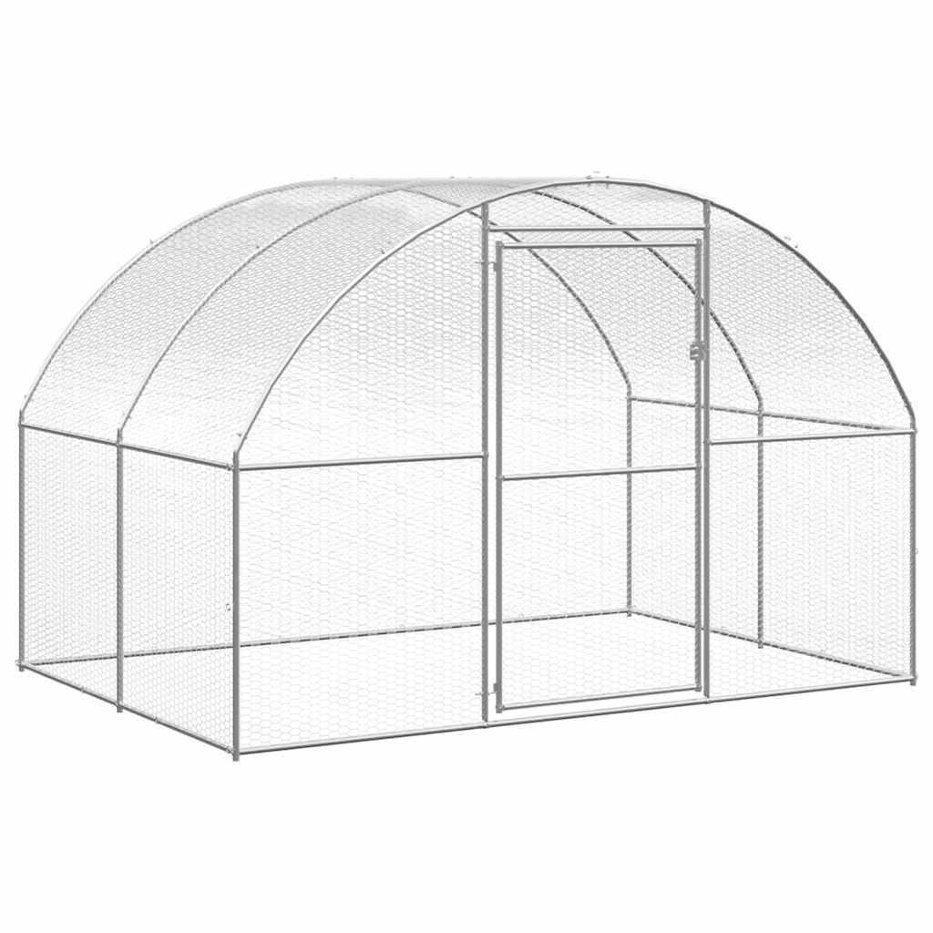 Outdoor-Hühnerstall 3x12x2 m Verzinkter Stahl