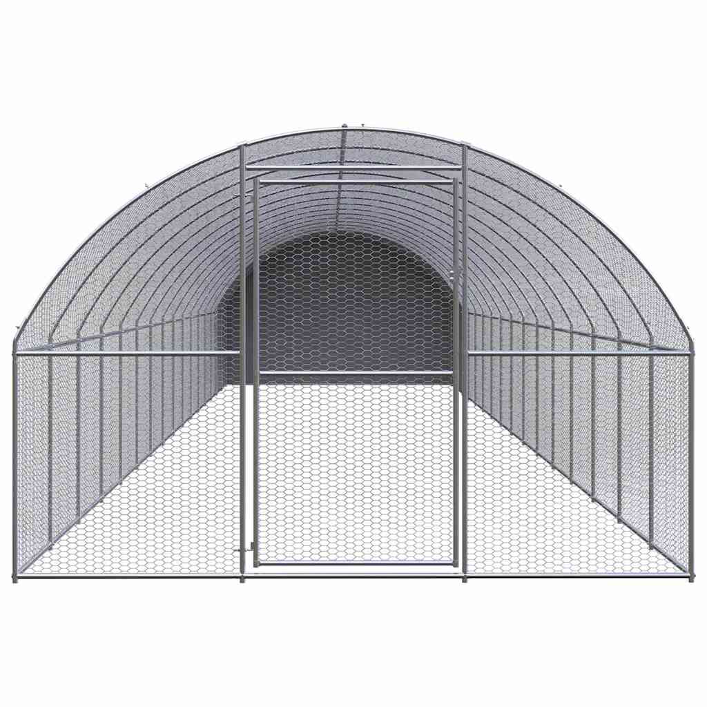 Outdoor-Hühnerstall 3x16x2 m Verzinkter Stahl