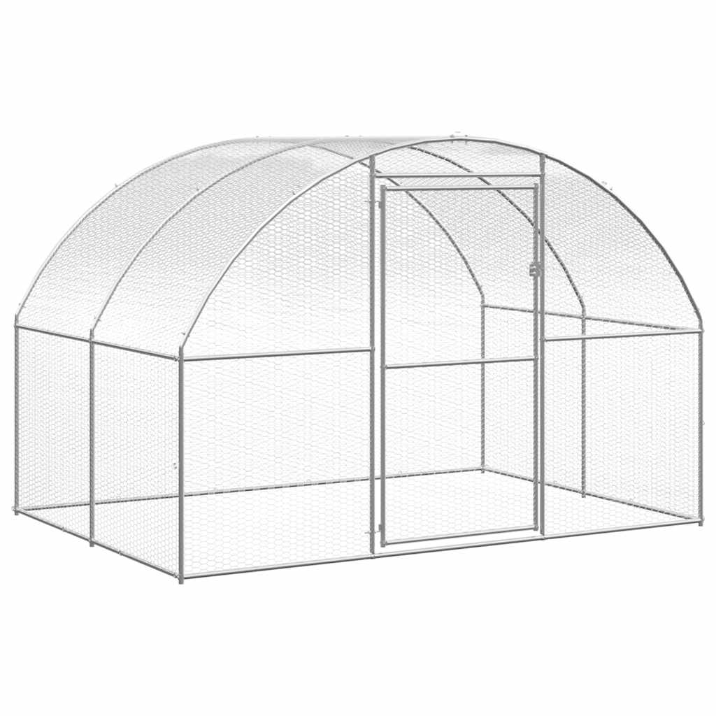 Outdoor-Hühnerstall 3x20x2 m Verzinkter Stahl