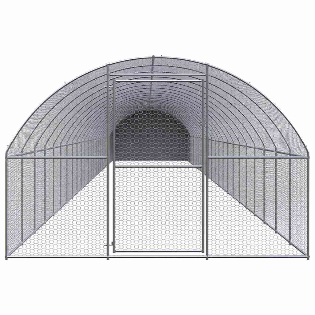 Outdoor-Hühnerstall 3x24x2 m Verzinkter Stahl