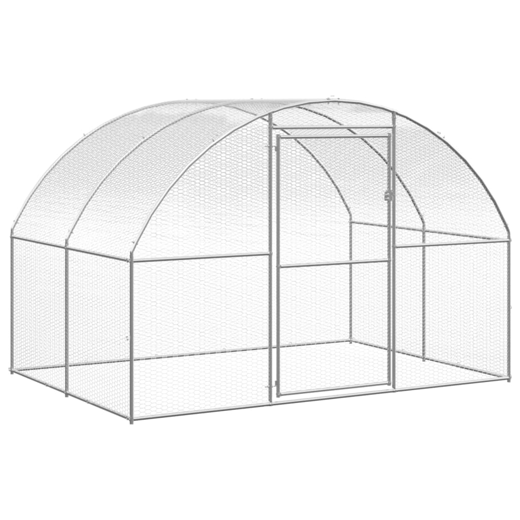 Outdoor-Hühnerstall 3x24x2 m Verzinkter Stahl