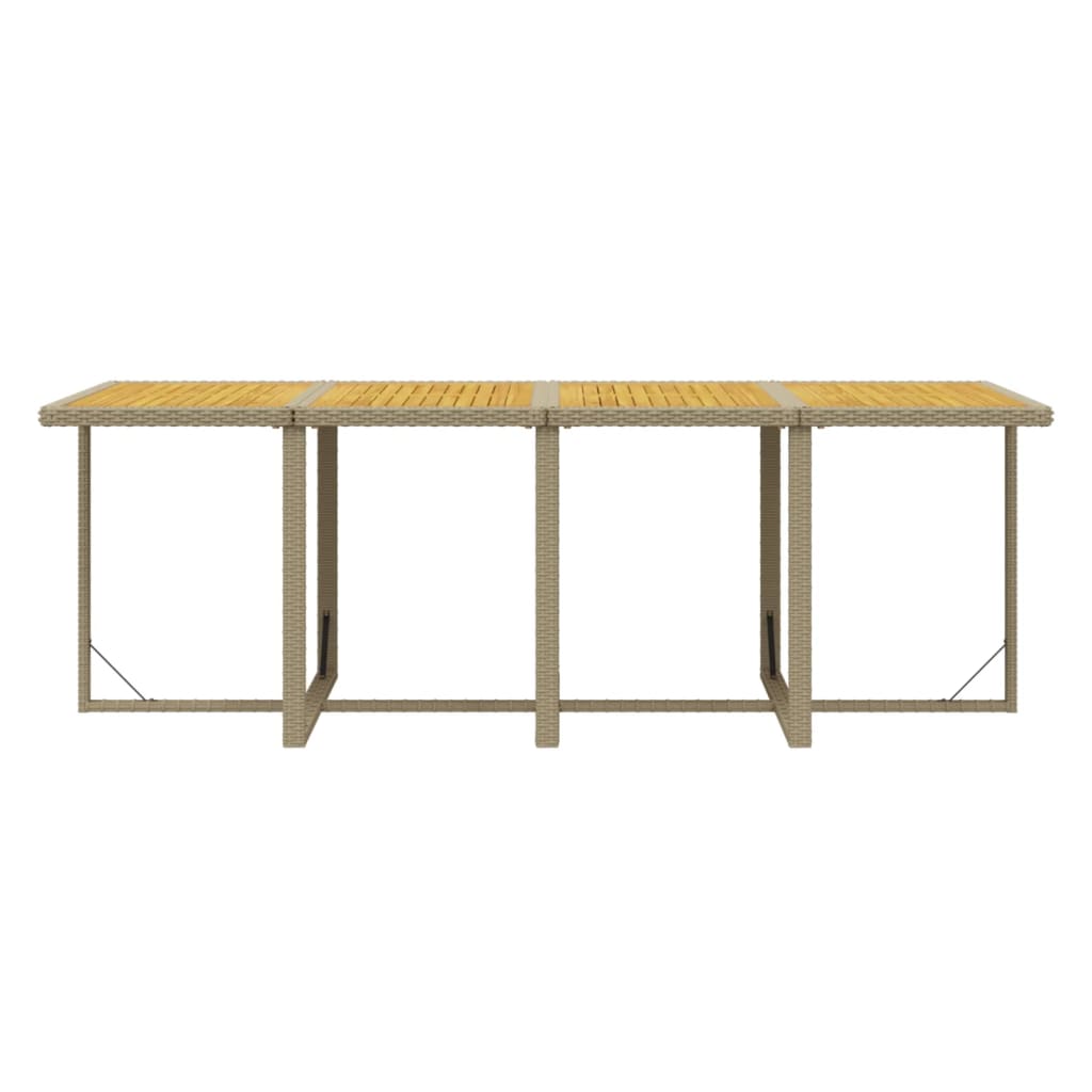 9-tlg. Garten-Essgruppe mit Kissen Poly Rattan Beige
