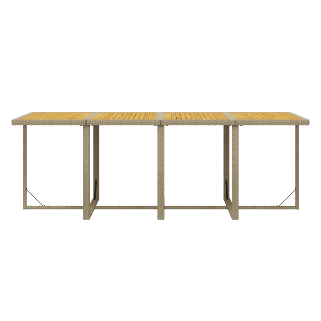 13-tlg. Garten-Essgruppe mit Kissen Poly Rattan Beige