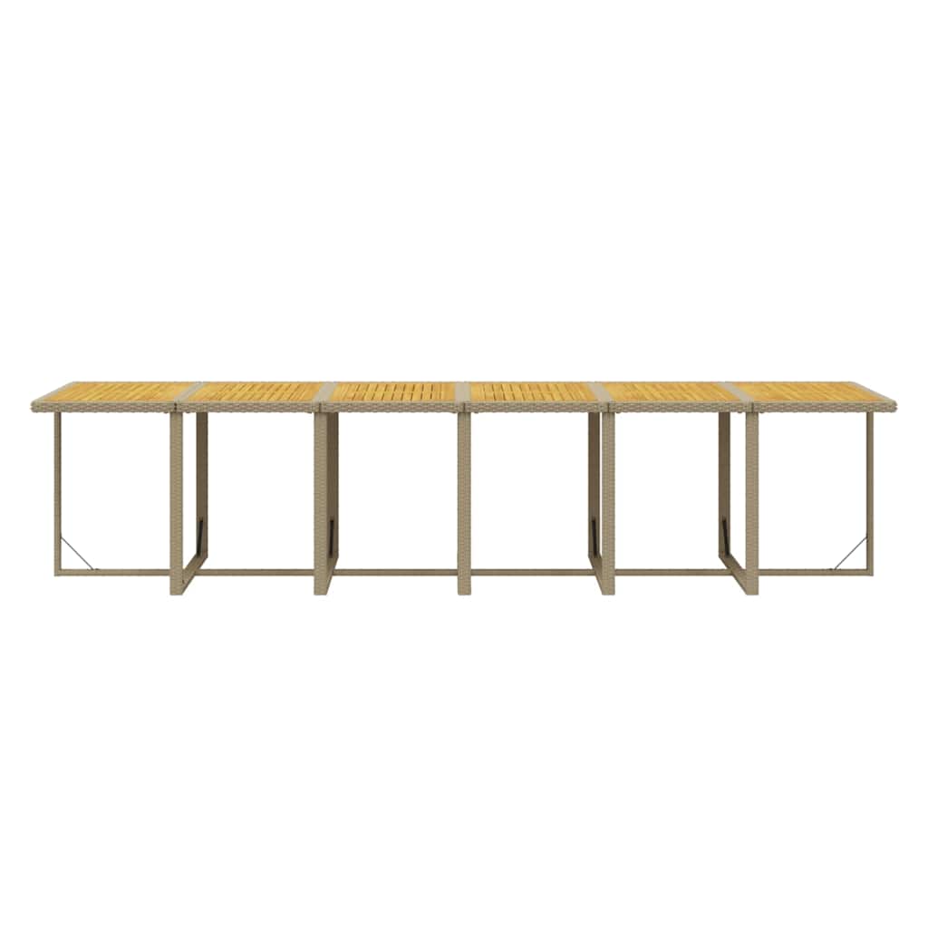 17-tlg. Garten-Essgruppe mit Kissen Poly Rattan Beige