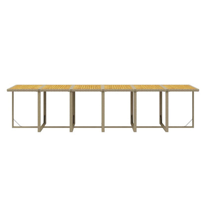 17-tlg. Garten-Essgruppe mit Kissen Poly Rattan Beige