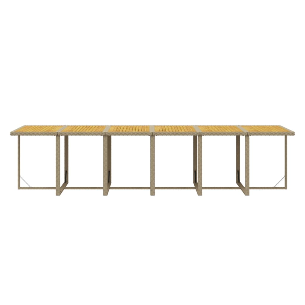 17-tlg. Garten-Essgruppe mit Kissen Poly Rattan Beige