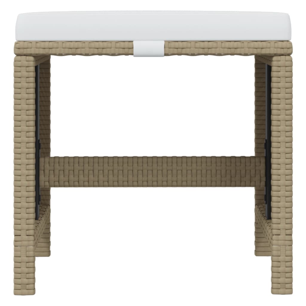 17-tlg. Garten-Essgruppe mit Kissen Poly Rattan Beige