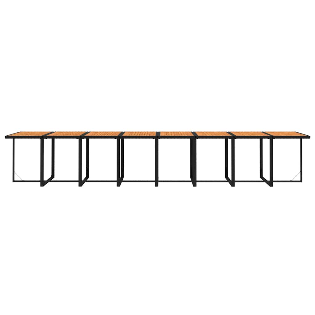 17-tlg. Garten-Essgruppe mit Kissen Schwarz Poly Rattan