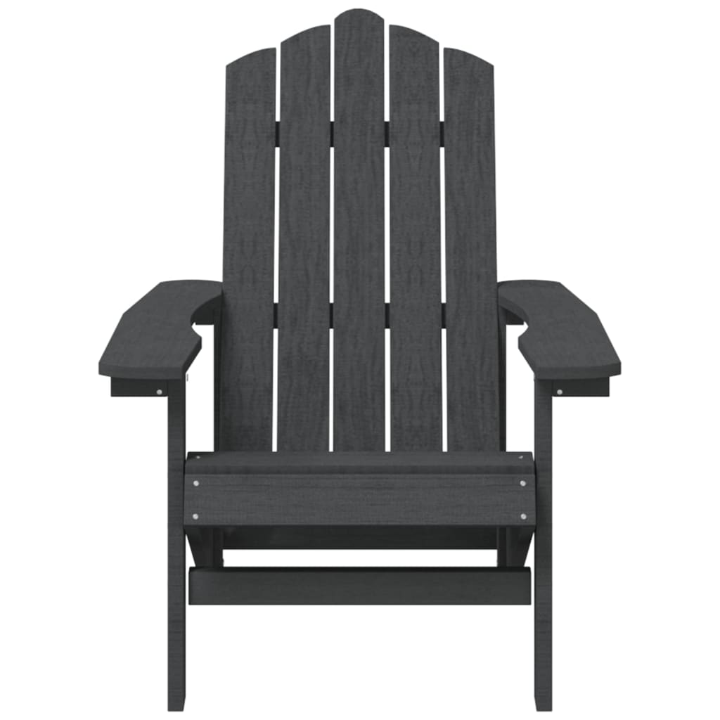 Adirondack-Gartenstühle mit Tisch HDPE Anthrazit