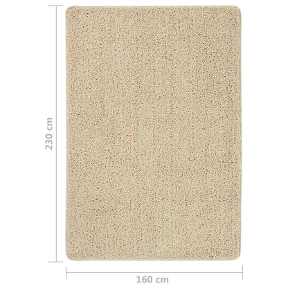 Shaggy-Teppich Creme 160x230 cm Rutschfest
