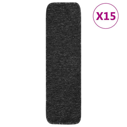 Antirutsch Stufenmatten 15 Stk. 75x20 cm Anthrazit Rechteckig