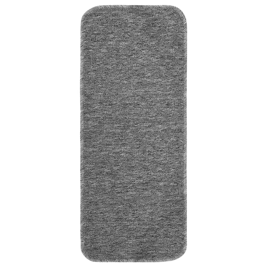 Antirutsch Stufenmatten 15 Stk. 60x25 cm Grau Rechteckig
