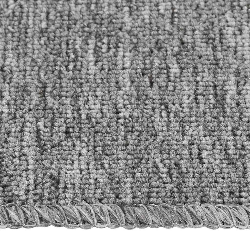 Antirutsch Stufenmatten 15 Stk. 60x25 cm Grau Rechteckig