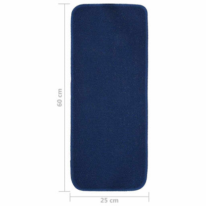 Antirutsch Stufenmatten 15 Stk. 60x25 cm Marineblau Rechteckig