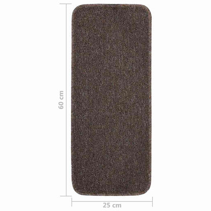 Antirutsch Stufenmatten 15 Stk. 60x25 cm Braun Rechteckig