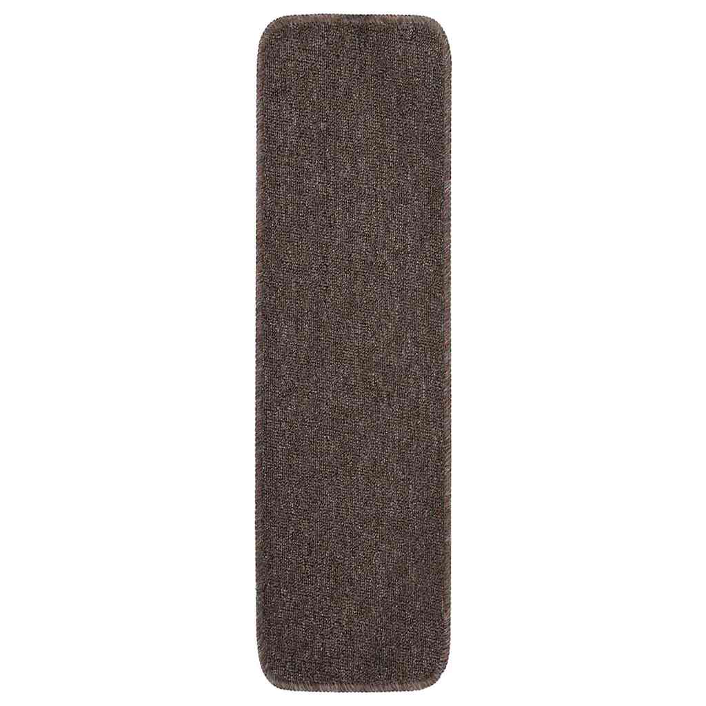 Antirutsch Stufenmatten 15 Stk. 75x20 cm Braun Rechteckig