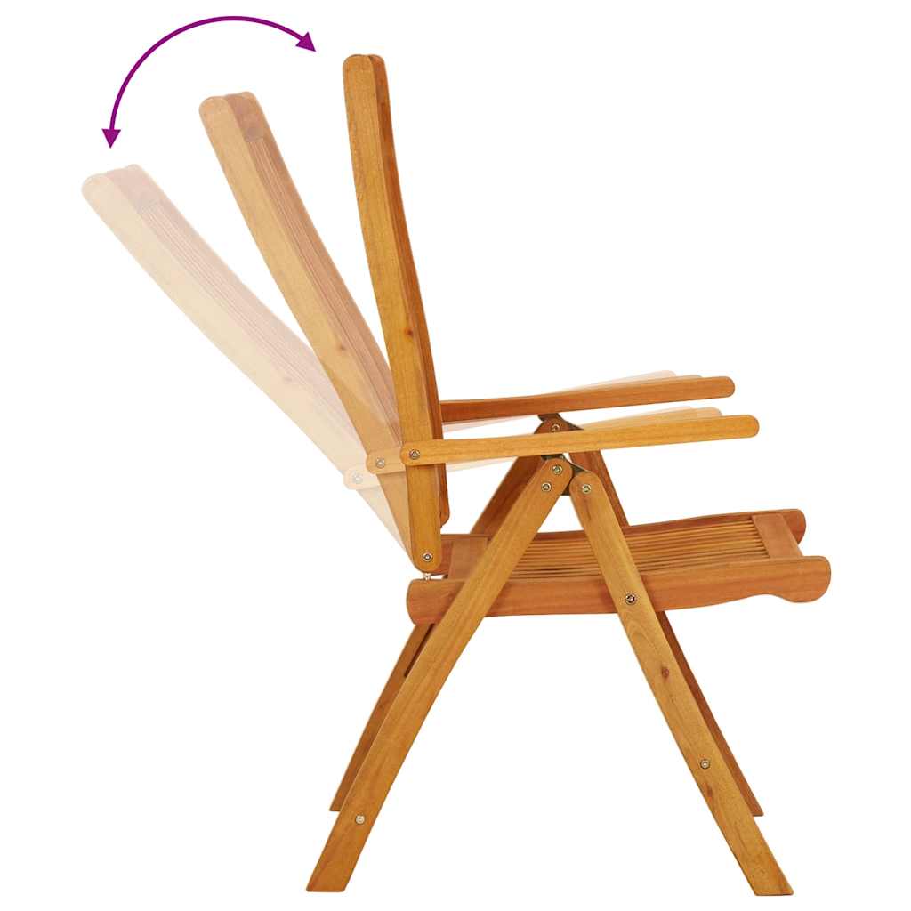 Klappstühle, 2 Stück, Massivholz Eukalyptus