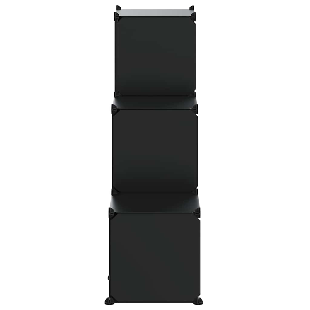 Regalsystem mit 6 Würfeln Schwarz PP