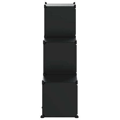 Regalsystem mit 6 Würfeln Schwarz PP
