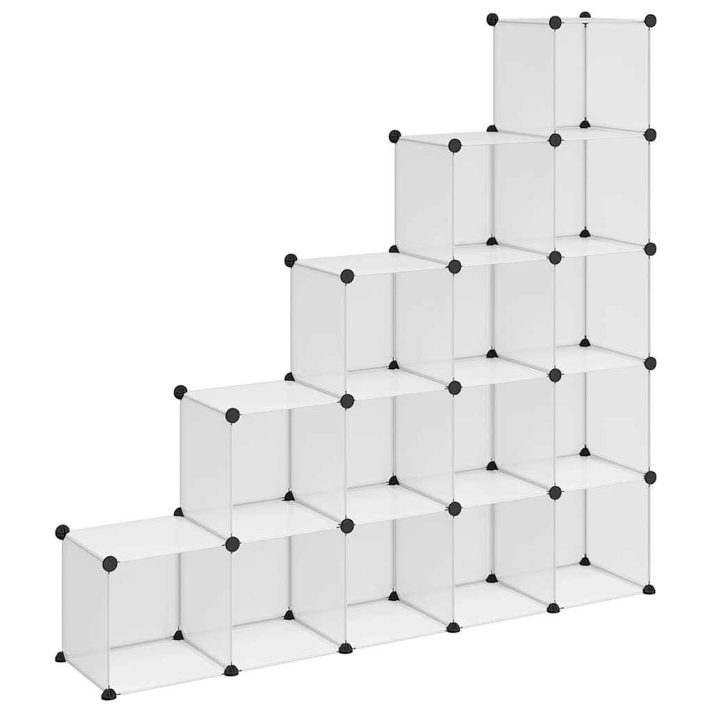 Regalsystem mit 15 Würfeln Transparent PP