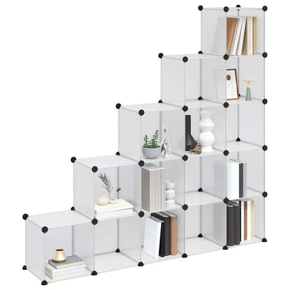 Regalsystem mit 15 Würfeln Transparent PP