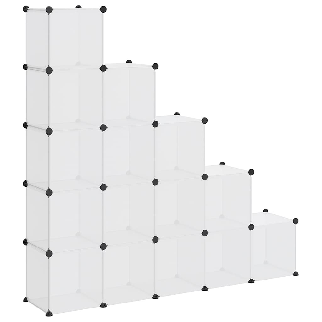 Regalsystem mit 15 Würfeln Transparent PP