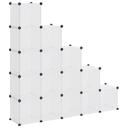 Regalsystem mit 15 Würfeln Transparent PP