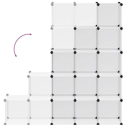 Regalsystem mit 15 Würfeln Transparent PP