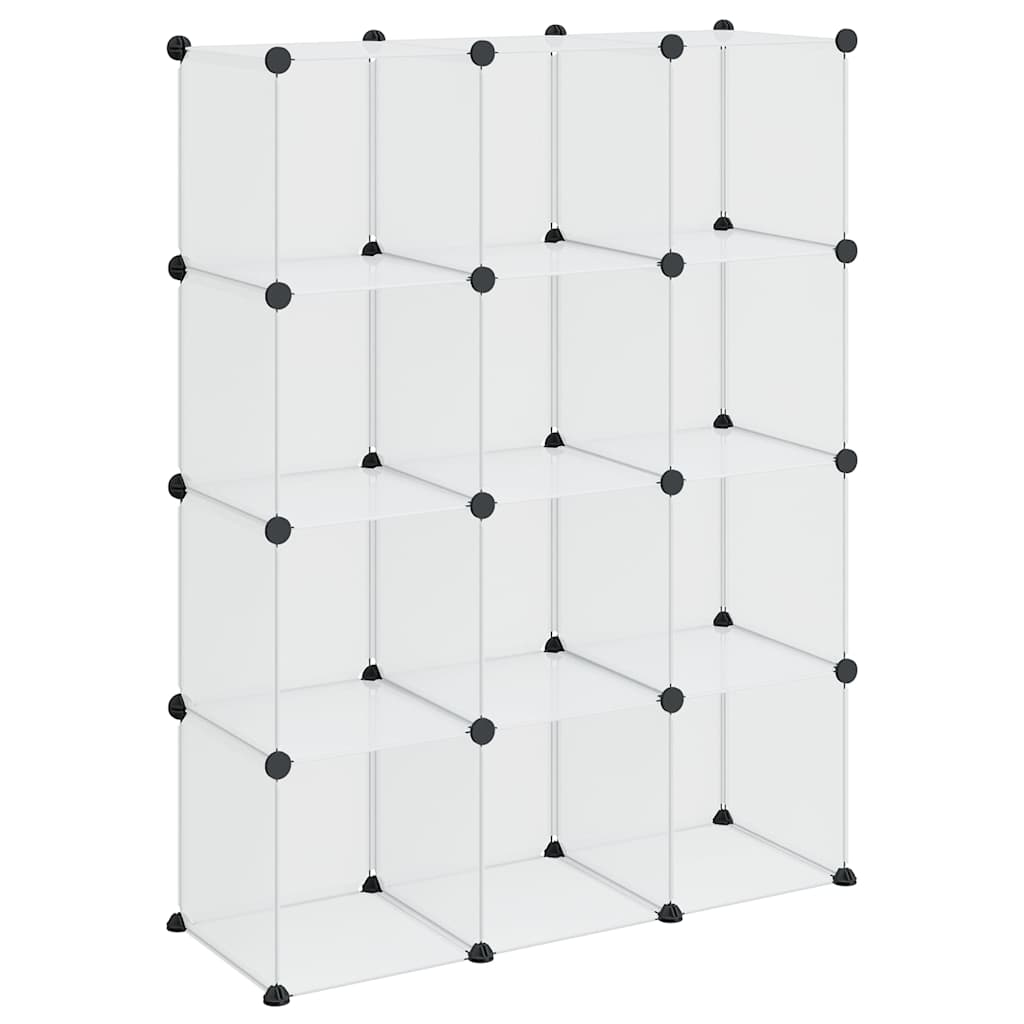 Regalsystem mit 12 Würfeln Transparent PP
