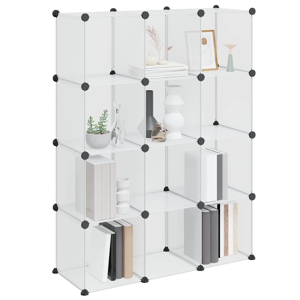 Regalsystem mit 12 Würfeln Transparent PP