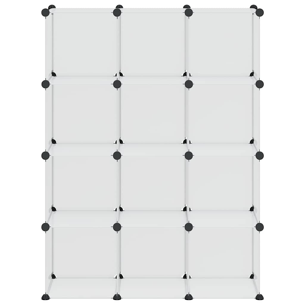 Regalsystem mit 12 Würfeln Transparent PP