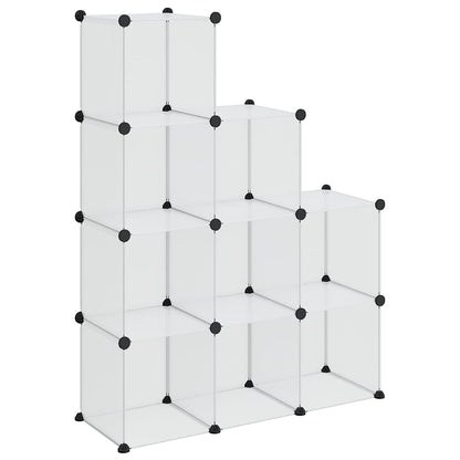 Regalsystem mit 9 Würfeln Transparent PP
