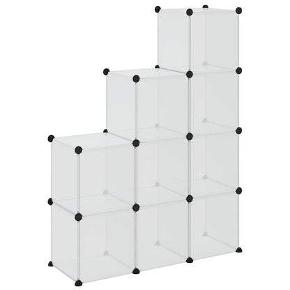 Regalsystem mit 9 Würfeln Transparent PP