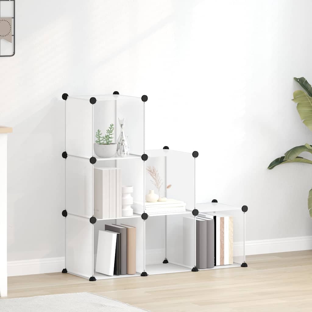 Regalsystem mit 6 Würfeln Transparent PP