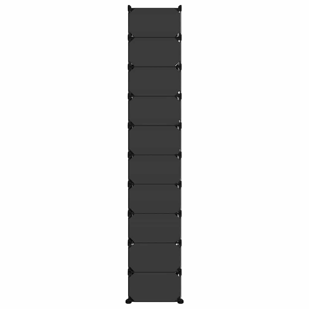 Schuhregal Schwarz 44x32x174 cm PP
