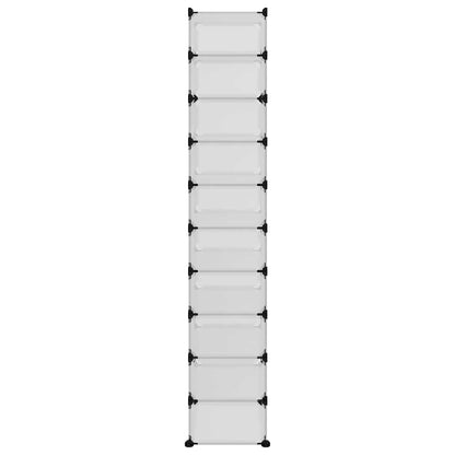 Schuhregal Transparent 44x32x174 cm PP