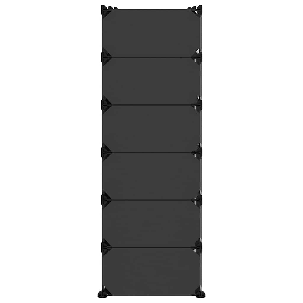 Schuhregal Schwarz 94,5x36,5x106 cm PP