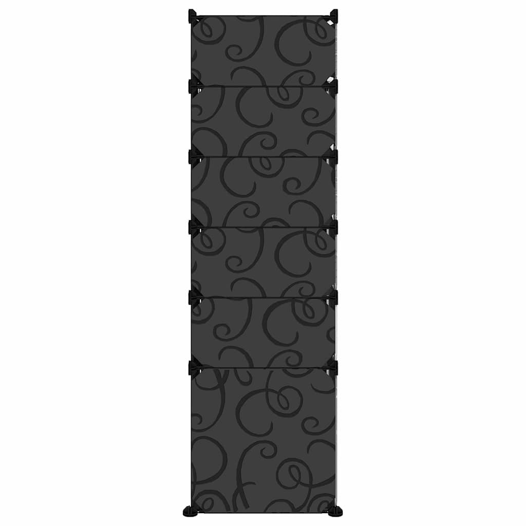 Schuhregal Schwarz 94x37x125 cm PP