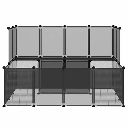 Kleintierkäfig Schwarz 143x107x93 cm PP und Stahl
