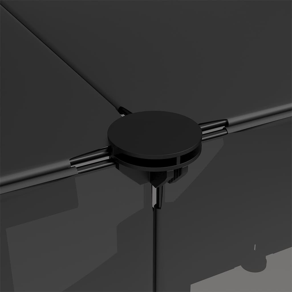 Kleintierkäfig Schwarz 143x107x93 cm PP und Stahl